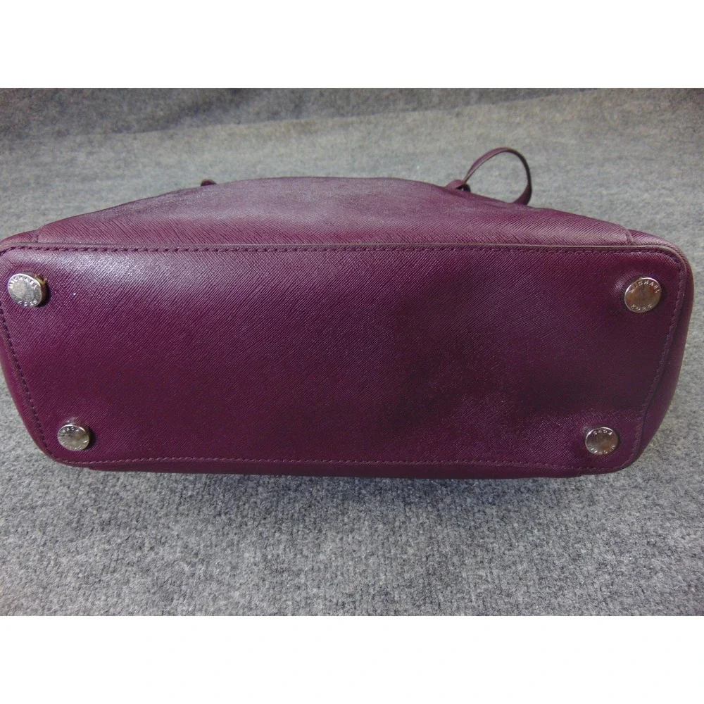 Michael‎ Kors Jet Set Tote Bag Saffiano Leather Plum Purple Zipper Closure MK